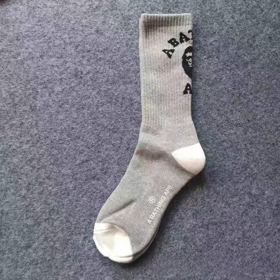 Bape Socks Men's and Women's Sports Socks with Towel Bottom